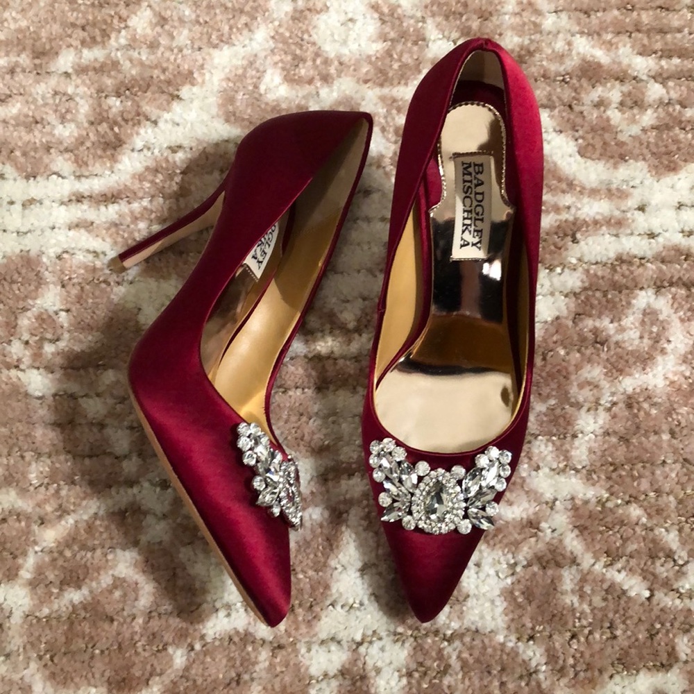 Badgley Mischka Serra Pumps - Size 6.5 - Maroon